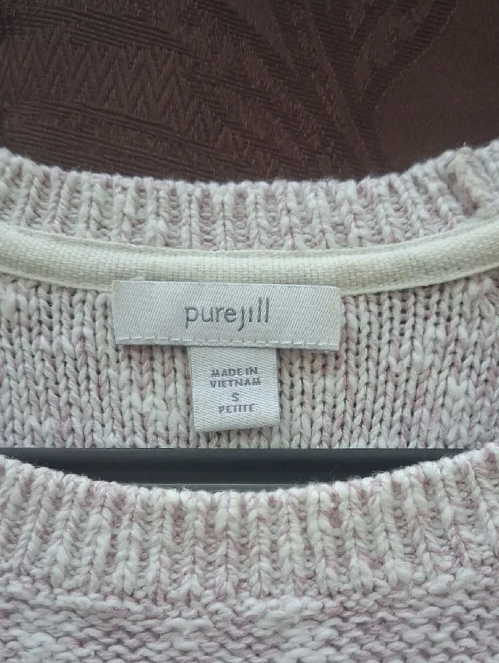 Women's Light purple Marled Crewneck Sweater - Soft Everyday Pullover Size Small